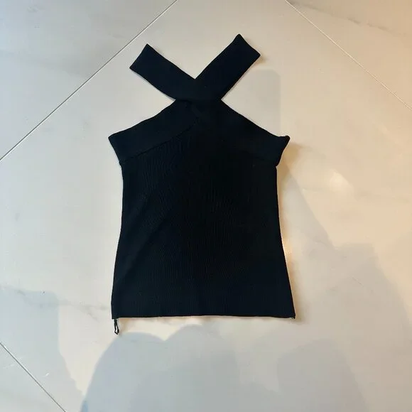 theredthread S front cross tops ブラック THEREDTHREAD / ザレッドスレッド】S front cross tops